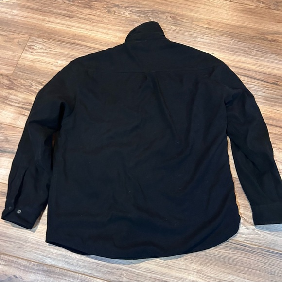 Northwest Territory Black Sherpa Lined Shirt Jacket Mens M - Picture 3 of 6